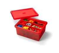 Boîte de rangement à compartiments - rouge