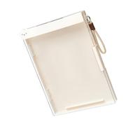 Boîte de rangement à double couche avec porte-bloc étanche en ABS pour fournitures scolaires et de bureau 24 x 34 cm avec fermeture éclair