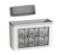 Boîte de rangement à épices murale - Étui de rangement transparent mural, étui de rangement domestique | Organisateur d'épices peu encombrant, conteneurs extensibles transparents, étagère