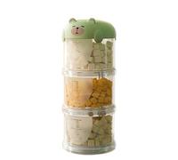 Boîte de rangement à étages pour friandises pour animaux de compagnie avec couvercle hermétique pour aliments secs et accessoires, support empilable pour chats et chiens