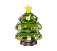 Boîte de rangement à goûter - Assiette à trois couches en forme de sapin de Noël, plateau de service polyvalent pour bonbons et matériau , design stable | Décoration de vacances pour les fêtes