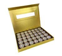 Boîte de rangement à ongles en aluminium à 35 compartiments avec fermeture sécurisée