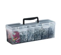 Boîte de rangement à outils multifonction avec compartiment amovible pour la maison, le garage, la voiture, la boîte à outils pour atelier