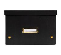 Boîte de rangement à plat carton 27x36x19cm Néo Déco - Noir