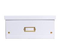 Boîte de rangement à plat carton 33x50x16cm Néo Déco - Blanc