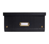 Boîte de rangement à plat carton 33x50x16cm Néo Déco - Noir