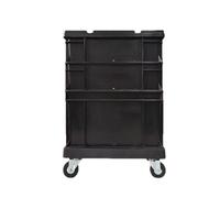 Boîte de rangement à roulettes - Boîte de rangement de style industriel - Boîte de plantation pour fleurs avec roulettes - Ensemble de bacs de rangement avec couvercle à outils - Boîtes de rangement