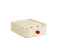 Boîte de rangement à tiroir, boîte de classement d'objets divers de bureau, boîte de rangement pour entrée de bureau, Red Handle, Taglia Unica