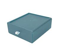 Boîte de Rangement à tiroirs, Design empilable, Grande capacité, boîte de Rangement multifonctionnelle sans Odeur pour Bureau avec Sangle de poignée (Bleu)