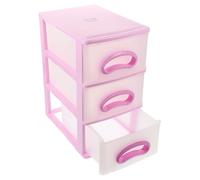 Boîte de Rangement à Tiroirs Multi-Couches en Plastique Rose | Organisation Classée, Usage Salle de Bain et Chambre, Accessoire Intégré, Format de Table, Pratique