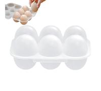 Boîte de rangement à œufs à 6 compartiments - Boîte à œufs transparente | Panier É | Idéal pour 6 compartiments de rangement B́ox Transparent Ê Box Ë Panier pour Réfrigérateur Camping Picnic Randonnée