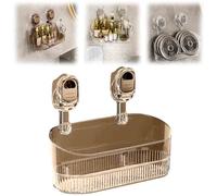 BoîTe De Rangement à Ventouse Pour Salle De Bain Sans PerçAge,éTagèRe Salle De Bain,EtagèRe De Douche Ventouse,Paniers Rangement D'Organisateur De Douche Mural Pour Salle De Bain/Cuisin (or)