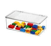 Boîte de Rangement - ABS Pet 27,5x17,5x6cm | Organisation Transparente avec Couvercle Anti-poussière, Salle de Bain, Cuisine Organiseur de Bureau | Stockage Transparent Maison dortoir Maquillage bijo