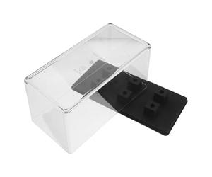 Boîte de Rangement Acrylique pour Porte-cellule Vinyle, 6 Emplacements | Protection Anti-rayures et Poussière, Insertion Facile Main, Format Compact 20x10,2x10cm