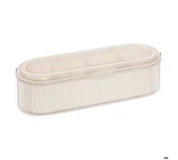 Boîte de Rangement 4 Compartiments "Alba" 27cm Beige
