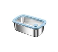 Boîte de rangement alimentaire en acier inoxydable avec couvercle hermétique, pour réfrigérateur, congélateur, micro-ondes, chauffage par induction, amplification et utilisation en cuisine (1000 ml)