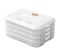 Boîte de rangement alimentaire fiable avec couvercle pour réfrigérateur - Boîte de rangement en plastique pour boulettes congelées - 1/2/3/4 couches