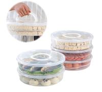 Boîte de rangement alimentaire réutilisable de 30,5 cm avec couvercle et poignée, 2 compartiments pour tranches de pizza, boîte de rangement ronde transparente pour tarte, restes de pizza, gâteau
