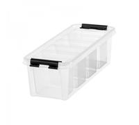 Boîte de rangement allongée avec casiers 3,5 litres - Clips Noirs