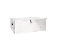 Boîte de rangement Argenté 100x55x37 cm Aluminium 152256