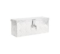 vidaXL Boîte de rangement Argenté 50x20,5x15 cm Aluminium
