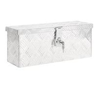 Boîte de rangement Argenté 50x15x20,5 cm Aluminium Argent G