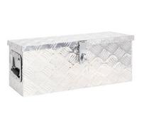 vidaXL Boîte de rangement Argenté 60x23,5x23 cm Aluminium