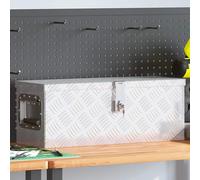Boîte de Rangement Argenté 60x23,5x23 cm Aluminium Coffre à Outils vidaXL