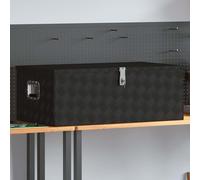 vidaXL Boîte de rangement Noir 80x39x30 cm Aluminium 152253