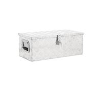 vidaXL Boîte de rangement Argenté 70x31x27 cm Aluminium