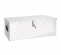 vidaXL Boîte de rangement Argenté 80x39x30 cm Aluminium