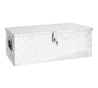 vidaXL Boîte de rangement Argenté 80x39x30 cm Aluminium