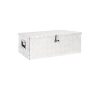 Boîte de rangement Argenté 90x47x33,5 cm Aluminium 152254