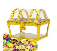 Boîte de rangement au trésor, boîte à coffre de pirate Grands transparents