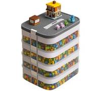 Boîte de rangement avec compartiments empilables pour jouets briques de construction 4 niveaux