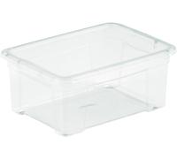 Boîte de rangement avec couvercle 12L - Plastique transparent - 38,8 x 28 x 16,4 cm - Empilable - Fabriquée en Italie - M home by Mazzei Mondex