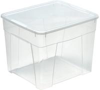 Boîte de rangement avec couvercle 34,5L - Plastique transparent - 442 x 35,5 x 33 cm - Empilable - Fabriquée en Italie - M home by Mazzei Mondex