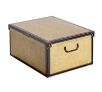 Boite de Rangement avec Couvercle, Boite en carton, Rangement Vetement, Meuble de Rangement Chambre, Bureau, Panier de Rangement, Organisateur Tiroir, 40x50x25 cm TAPIRUS