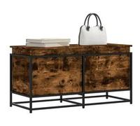 Boîte de rangement avec couvercle chêne fumé bois d ingénierie Marron G