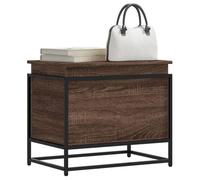 vidaXL Boîte de rangement avec couvercle – Bois d'ingénierie chêne marron – Marron G