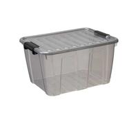 Boîte de rangement avec couvercle Home Box 30 litres - Gris