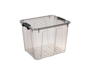 Boîte de rangement avec couvercle Home Box 40 litres - Gris