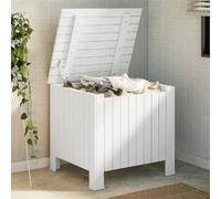 Boîte de rangement avec couvercle RANA blanc bois massif de pin G