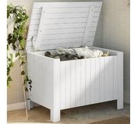 Boîte de rangement avec couvercle RANA blanc bois massif de pin G