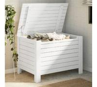 Boîte de rangement avec couvercle RANA blanc bois massif de pin G