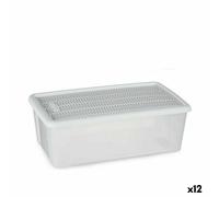 Boîte de rangement avec couvercle Stefanplast Elegance Blanc Plastique 5 L 19,5 x 11,5 x 33 cm (12 pièces)