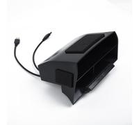 Boîte de rangement avec deux ports USB pour Honda Civic 2016-2019 - Garniture de console intérieure en ABS - Accessoire de véhicule gauche en plastique noir pour plateau d'accoudoir