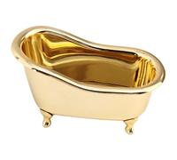 Boîte de Rangement Baignoire Créative pour Cosmétiques en Abs Doré