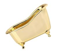 Boîte de Rangement Baignoire en Abs Doré pour Cosmétiques | Forme Créative, Format Compact pour Bureau ou Maison, Rangement Facile à Poser