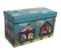 Boîte de rangement - BIECO - Circus - Banc pliable - Motif multicolore - Dimensions 60x35x30 cm